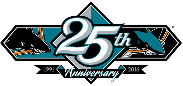 San Jose Sharks 2015 16 Anniversary Logo iron on paper